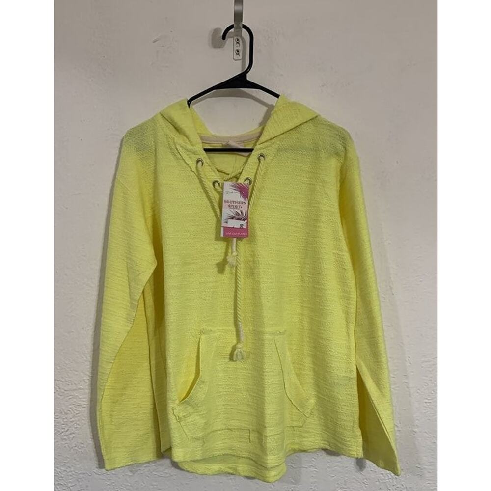 Southwestern Equine Yellow Baja Hoodie Pullover - Size L